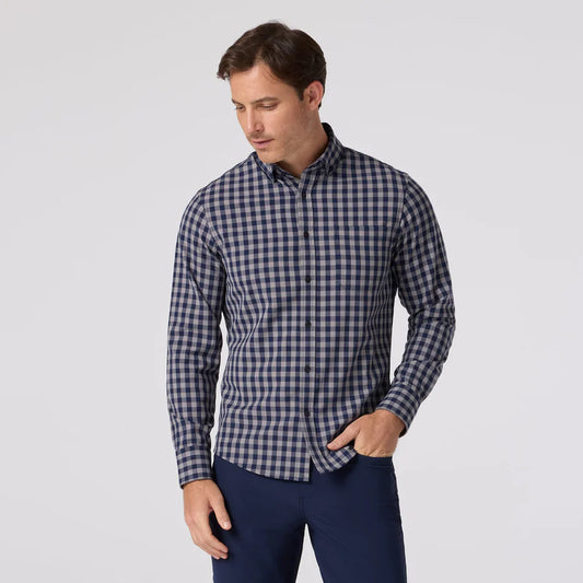 City Flannel in Nickel Hayes Gingham by Mizzen+Main