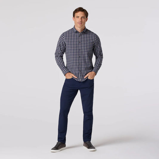 City Flannel in Nickel Hayes Gingham by Mizzen+Main