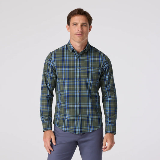 City Flannel in Olive Thomas Plaid by Mizzen+Main