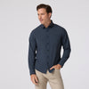 City Flannel in Navy Heather by Mizzen+Main