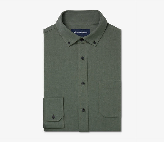 City Flannel in Olive Heather by Mizzen+Main