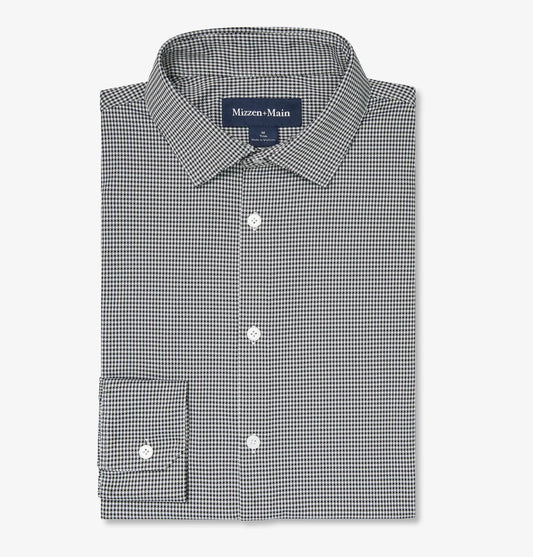 Halyard Dress Shirt in Black Peter Gingham by Mizzen+Main