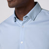 Halyard Long Sleeve Dress Shirt in Cloud Blue Peter Gingham by Mizzen+Main