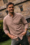 Kennedy Shirt in Mocha Everett Grid by Mizzen+Main
