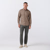 Kennedy Shirt in Mocha Everett Grid by Mizzen+Main