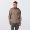 Kennedy Shirt in Mocha Everett Grid by Mizzen+Main