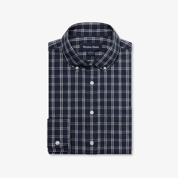 Kennedy Shirt in Navy Corbin Check by Mizzen+Main