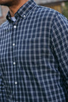 Kennedy Shirt in Navy Corbin Check by Mizzen+Main