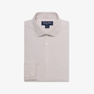 Leeward Dress Shirt in Espresso Filbert Plaid by Mizzen+Main