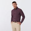 Leeward Dress Shirt in Merlot Cole Plaid by Mizzen+Main
