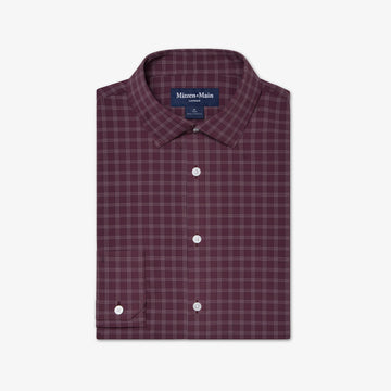 Leeward Dress Shirt in Merlot Cole Plaid by Mizzen+Main