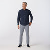 Leeward No Tuck Dress Shirt in Navy Manor Plaid by Mizzen+Main