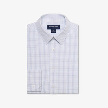 Leeward Formal Dress Shirt in Sky Michael Plaid by Mizzen+Main