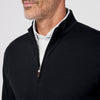 KPI Quarter Zip in Black by Mizzen+Main