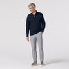KPI Quarter Zip in Navy by Mizzen+Main