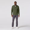 KPI Quarter Zip in Olive by Mizzen+Main