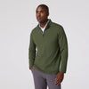 KPI Quarter Zip in Olive by Mizzen+Main