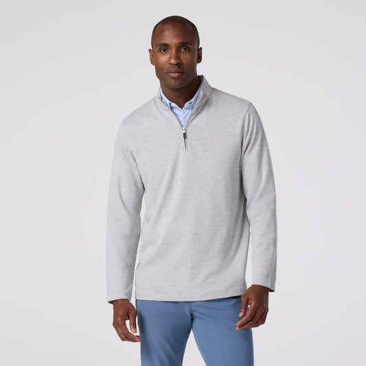 KPI Quarter Zip in Light Gray Heather by Mizzen+Main