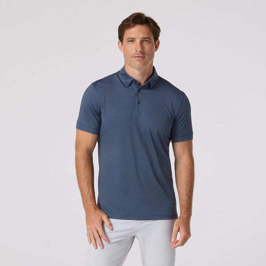 Versa Polo in Navy Hollow Dot by Mizzen+Main