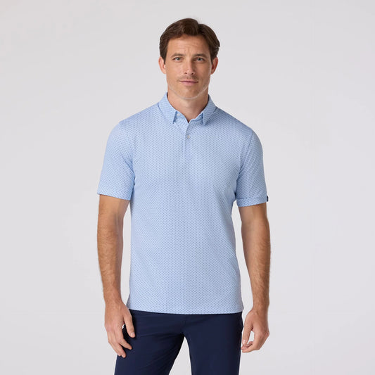 Halyard Polo in Cloud Blue Dot by Mizzen+Main