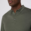 Kent Long Sleeve Polo in Olive by Mizzen+Main