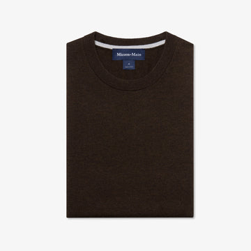 Heritage Crewneck Sweater in Espresso Heather by Mizzen+Main