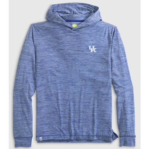 University of Kentucky Talon Performance T-Shirt Hoodie in Royal by Johnnie-O