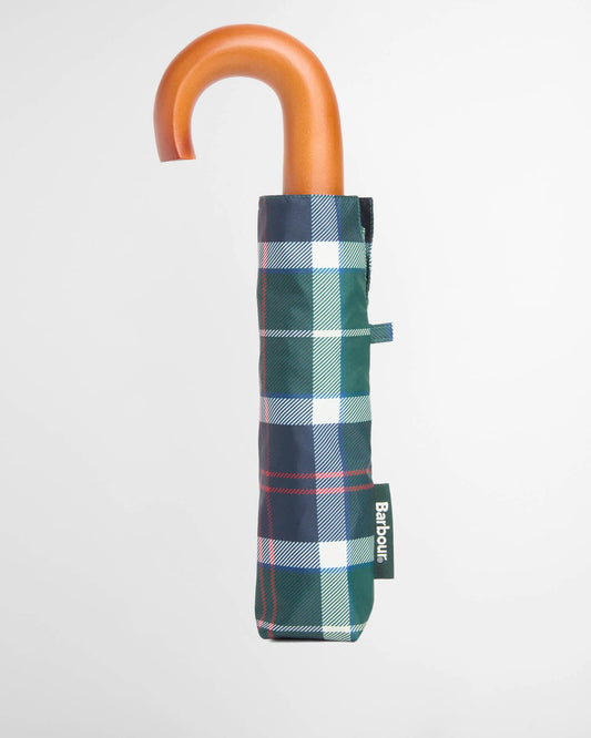 Tartan Mini Umbrella in Evergreen Tartan by Barbour