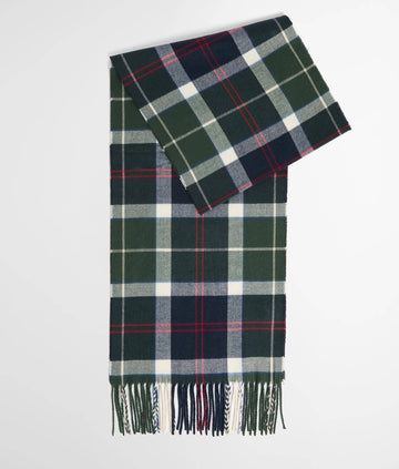Galingale Tartan Scarf in Evergreen Tartan by Barbour