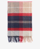Inverness Tartan Scarf in Cranberry Tartan by Barbour