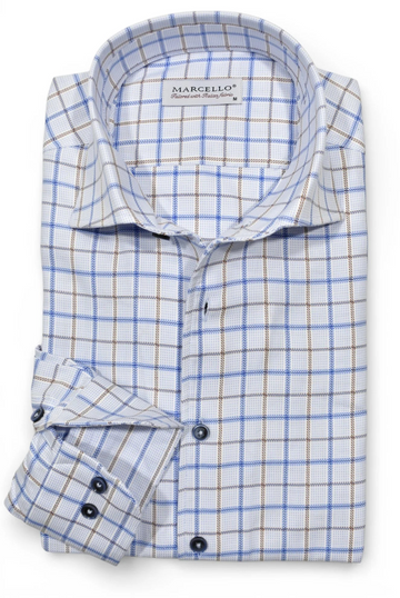 Amalfi Premium Plaid in Sky Window Pane by Marcello
