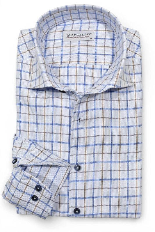 Amalfi Premium Plaid in Sky Window Pane by Marcello