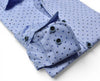 Long-Sleeve Dress Shirt in Blue Float Diamonds by Marcello