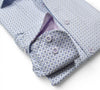 Long-Sleeve Dress Shirt in Open Hex Medallion by Marcello