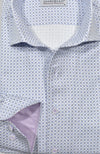Long-Sleeve Dress Shirt in Open Hex Medallion by Marcello