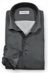 Long-Sleeve Dress Shirt in Victor Slate Medallion by Marcello