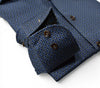 Long-Sleeve Dress Shirt in Navy Concentric Geometric by Marcello