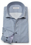 Long-Sleeve Dress Shirt in Softglow Linked Circles by Marcello