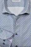 Long-Sleeve Dress Shirt in Softglow Linked Circles by Marcello