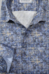 Long-Sleeve Dress Shirt in Sky Paisley by Marcello