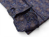 Long-Sleeve Dress Shirt in Lagos Navy Paisley by Marcello