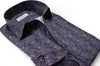 Long-Sleeve Dress Shirt in Lagos Navy Paisley by Marcello