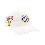 SEC Hat in White by Zephyr - NEW TEAMS JUST ADDED!