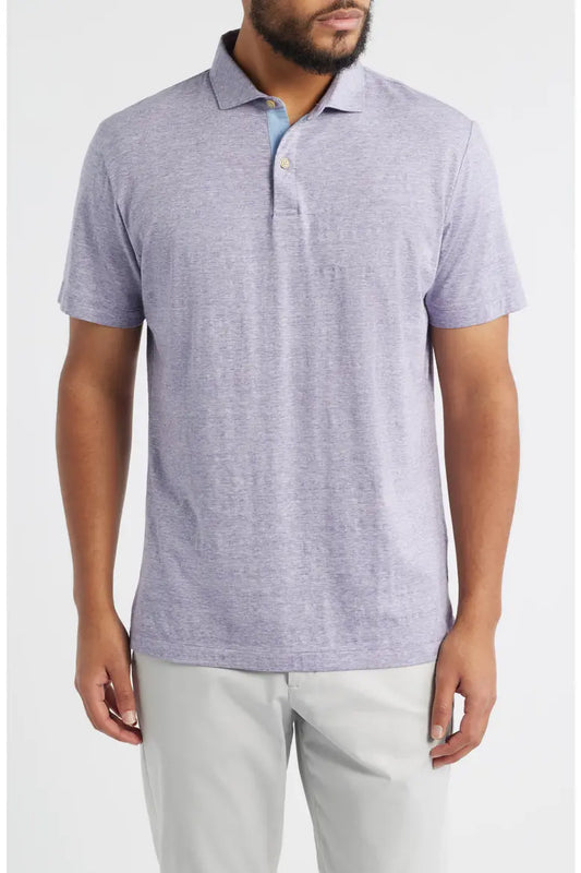 Starnes Heathered Blend Polo in Bluestone by Johnnie-O