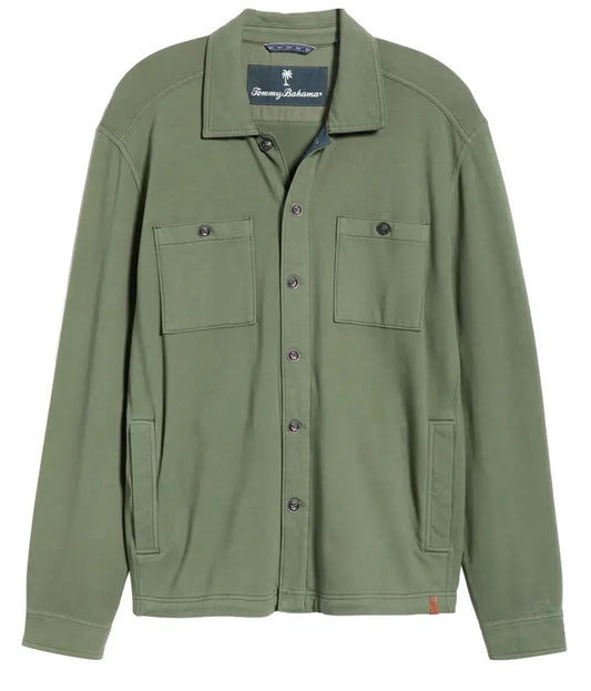 Ben & Terry Coastal Shirt Jacket in Palm Moss by Tommy Bahama