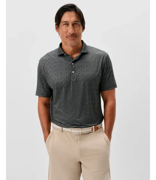 Performance Featherweight Polo Popping Tops in Black by Johnnie-O