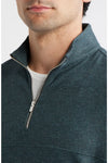 Mikey Printed Check Quarter Zip in Mallard by Johnnie-O