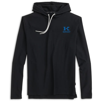 University of Kentucky Hoppin Performance Drawstring Hoodie in Black by Johnnie-O
