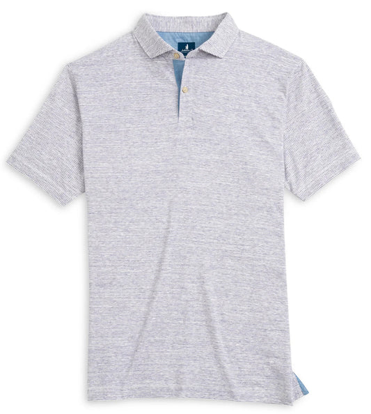 Thatcher Slub Cotton Blend Polo in Bluestone by Johnnie-O