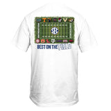 SEC Best on the Field Short Sleeve Comfort Colors Tee in White by Top of the World